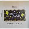 Set 120 buc decor din ciocolata -  50x90 mm -Happy Birthday Negru