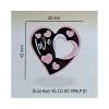 Set 240 buc decor din ciocolata - Inima maro cu roz Love