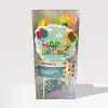 Set Decor din Pasta de Zahar „Happy Birthday” + 2 Bezele Multicolore + margele - YKPACA