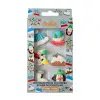  WHITE CHRISTMAS SUGAR DECORATIONS SET OF 6 PCS