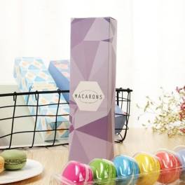 Cutie pentru 6 Macarons + PVC -Light Purple-23x6x4.5 cm-Anyta Cooking - Anyta Cooking