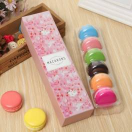 Cutie pentru 6 Macarons + PVC -Sakura-23x6x4.5 cm-Anyta Cooking - Anyta Cooking