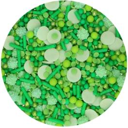 Decor din zahar –Sprinkle Medley Green – 65 gr – Funcakes - Anyta Cooking