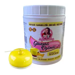  Glazura Oglinda la rece - GALBEN Deschis cu gust de BANANE - 1 kg - Anyta Cooking