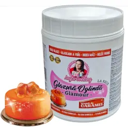 Glazura oglinda la rece Glamour (Sclipicios) -cu gust si culoare de CARAMEL - 1 kg - Anyta Cooking