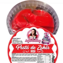  Pasta de Zahar Premium - RED - 200 gr- Anyta Cooking