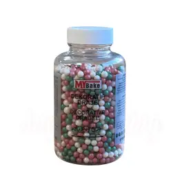 Perlute din Zahar - MIX Culori de Craciun 4mm - 200gr - MyBake 