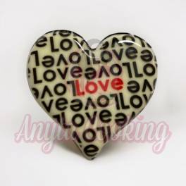 Set de 288 buc decor din ciocolata - Inima cu Love - Korinitta