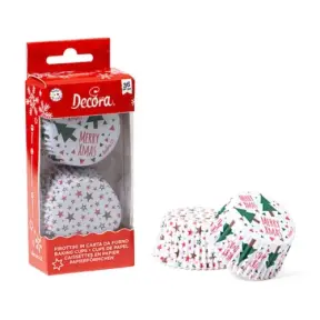 Set 36 buc Forma de Copt Briose -Merry Xmas- 50 X 32 MM - Decora