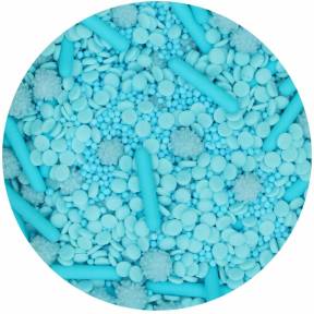 Decor din zahar Sprinkle Medley Light Blue / Albastru Deschis - 70g - Funcakes