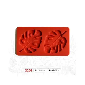 Mulaj din silicon Frunze tropicale (M3226) - 11 x 6cm - Anyta Cooking