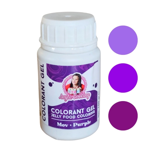 Colorant alimentar gel - MOV - 100 gr - Anyta Cooking