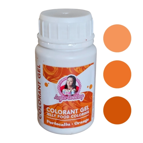 Colorant alimentar gel - PORTOCALIU - 100 gr - Anyta Cooking