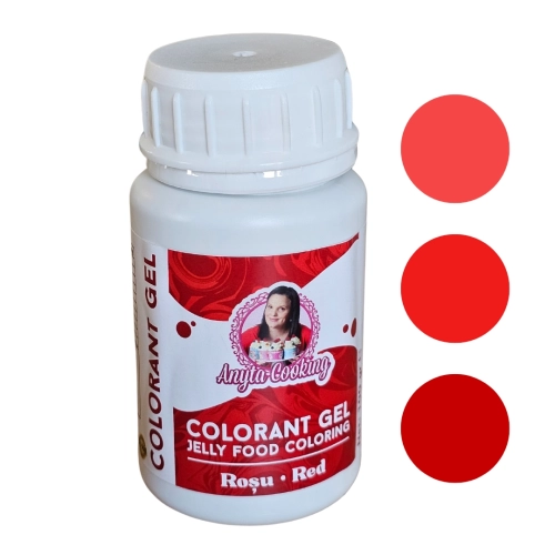 Colorant alimentar gel - ROSU VIU - 100 gr - Anyta Cooking (Pret Special de Lansare)