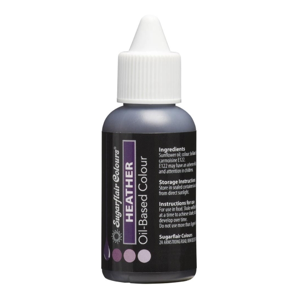 Colorant alimentar liposolubil - HEATHER - 30ml - Sugarflair - Anyta Cooking