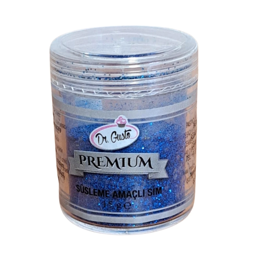 Glitter / Sclipici non-alimentar pentru decor - ALBASTRU / Blue - 15g - SIM