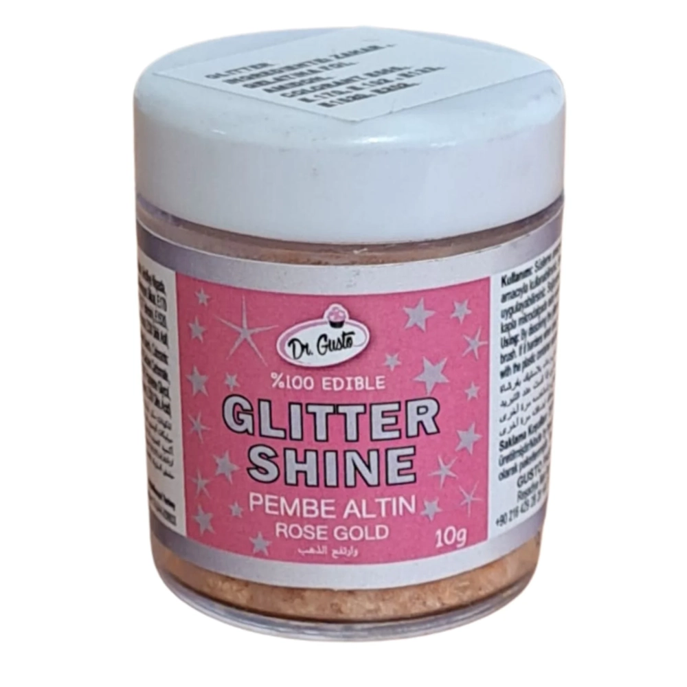 Colorant Pudra Metalizat - Glitter Auriu Rose / Gold Rose - 10 gr - Dr Gusto