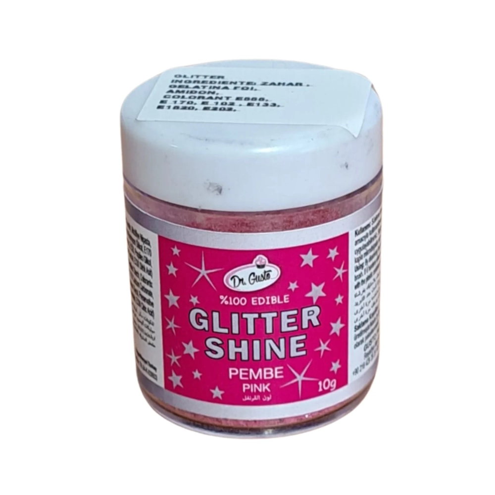 Colorant Pudra Metalizat - Glitter Roz / Pink - 10 gr - Dr Gusto