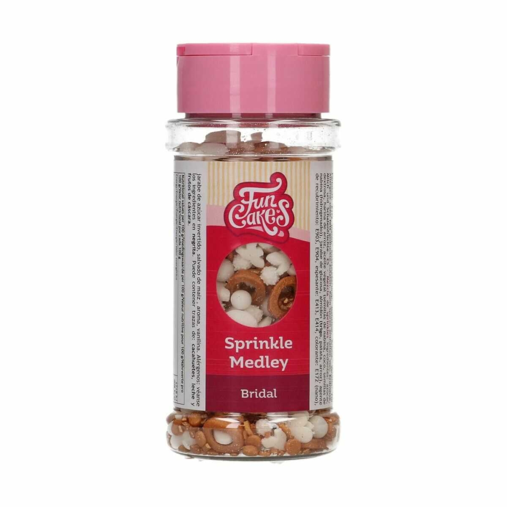 Decor din zahar Sprinkle Medley Bridal - 60 g - Funcakes