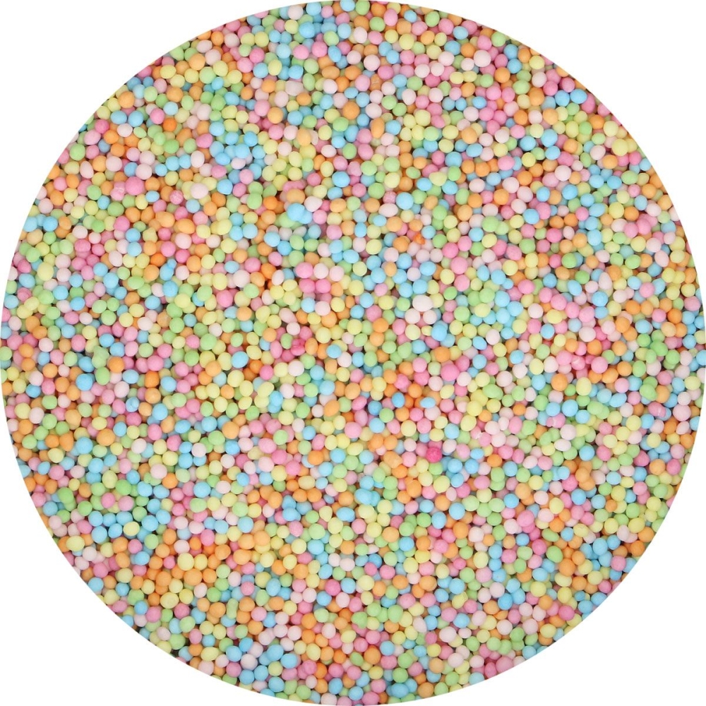 Perle / Perlute din zahar 1,5mm – NONPAREILS Pastel – 80gr - Funcakes