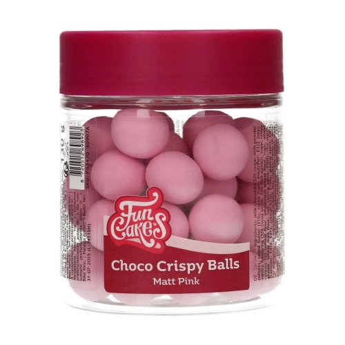 Bilele crocante de ciocolată-(ø15 mm) – MATT PINK -130gr - Funcakes