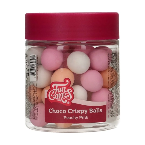 Bilele crocante de ciocolată-(ø15 mm) – PEACHY PINK -130gr - Funcakes