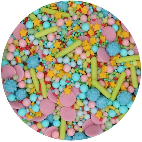 Decor din Zahar Sprinkle Medley - Happy  -180gr - Funcakes