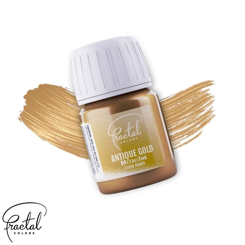 Fractal - MetallInk Food Paint - Antique Gold - AURIU ANTIC - 30g