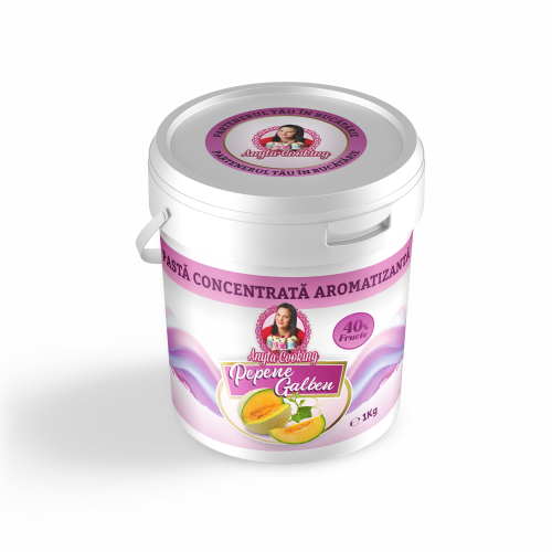 Pastă Concentrată Aromatizanta cu 40% Fruct – PEPENE GALBEN - 1 kg - Anyta Cooking