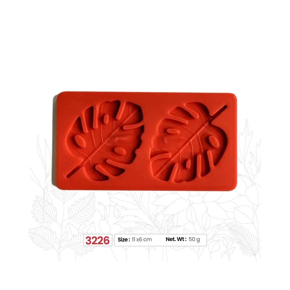 Mulaj din silicon Frunze tropicale (M3226) - 11 x 6cm - Anyta Cooking