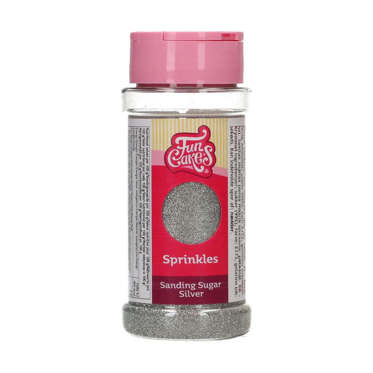 Zahar Colorat - Standind Sugar Silver/Argintiu - 80 gr - Funcakes