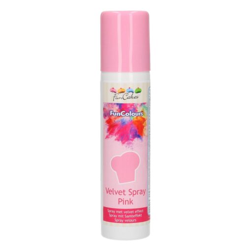Colorant Spray - Efect Catifea -VELVET SPRAY PINK / Roz -100ML-FunCakes