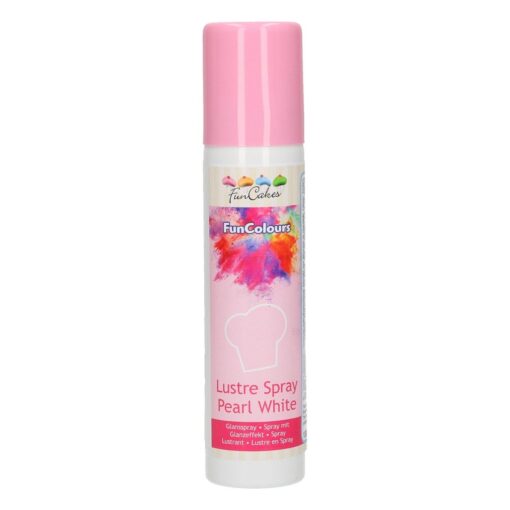 Colorant Spray Metalic - PEARL WHITE / Alb Perla -100ML-FunCakes