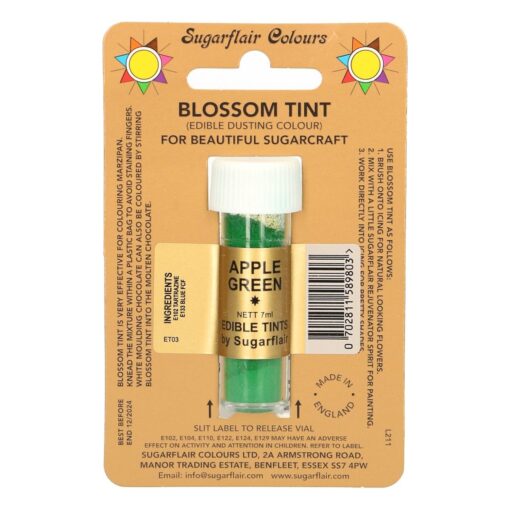 Colorant Alimentar Pudra - APPLE GREEN / Verde Măr – 7 ML – Sugarflair