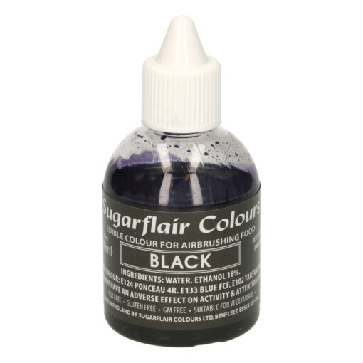 Colorant Aerograf – BLACK / NEGRU – Sugarflair
