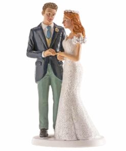 Figurină de tort nuntă – Cuplu căsătorit în Oslo - 16 cm - Dekora