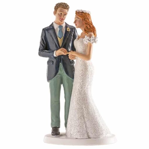 Figurină de tort nuntă – Cuplu căsătorit în Oslo - 16 cm - Dekora