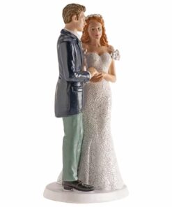Figurină de tort nuntă – Cuplu căsătorit în Oslo - 16 cm - Dekora