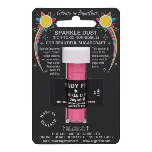 Sclipici decorativ necomestibil -2 gr - CANDY PINK / Roz - Sugarflair