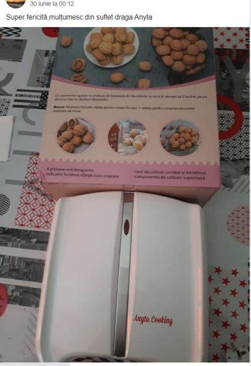 Aparat Electric -1600W- pentru copt Forme de Nuci - Anyta Cooking -Transport Gratis