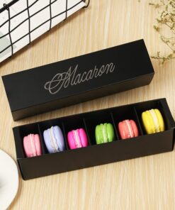 Cutie macarons negru