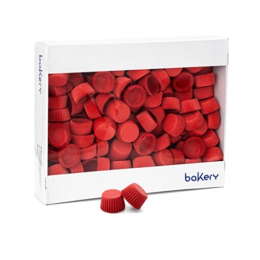 Set 2500 buc Forme de copt minibriose-ø 32 x 22 h mm-Rosu-Decora