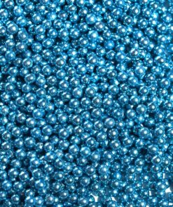 Blue Metallic Pearls - 90 g - Happy Sprinkles