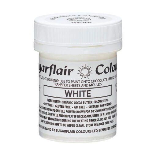 Colorant alimentar ciocolată- White / Alb -35g-Sugarflair