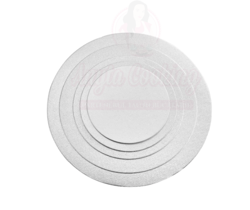 Disc tort rotund , argintiu -2mm grosime-Anyta Cooking
