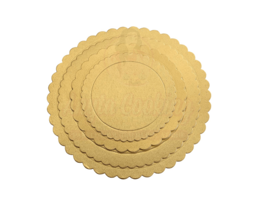 Disc tort rotund ondulat, auriu-2mm grosime-Anyta Cooking