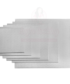 Disc pentru tort, patrat, argintiu -2mm grosime-Anyta Cooking