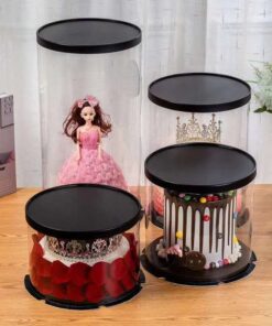 cutii tort rotunde transparente