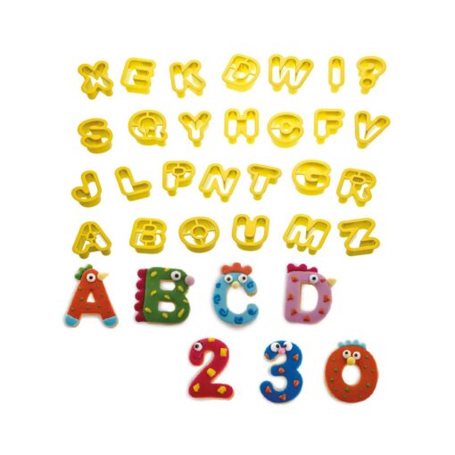 Set 36 buc Decupatoare litere si cifre-2 x 1,6 h cm-Decora