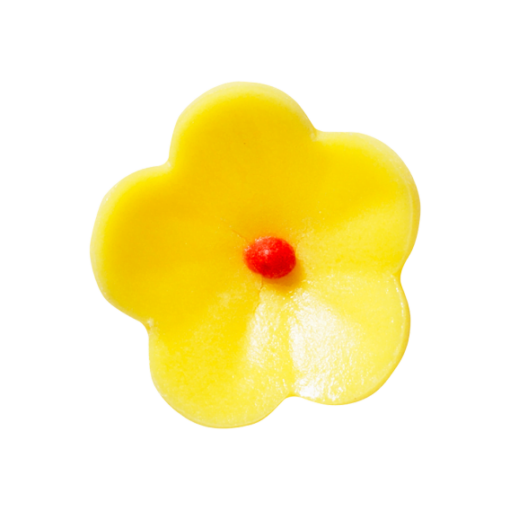 Decoratiune pasta de zahar, flori galbene diam- 2.2 cm, 200 buc/cutie - Mona Lisa